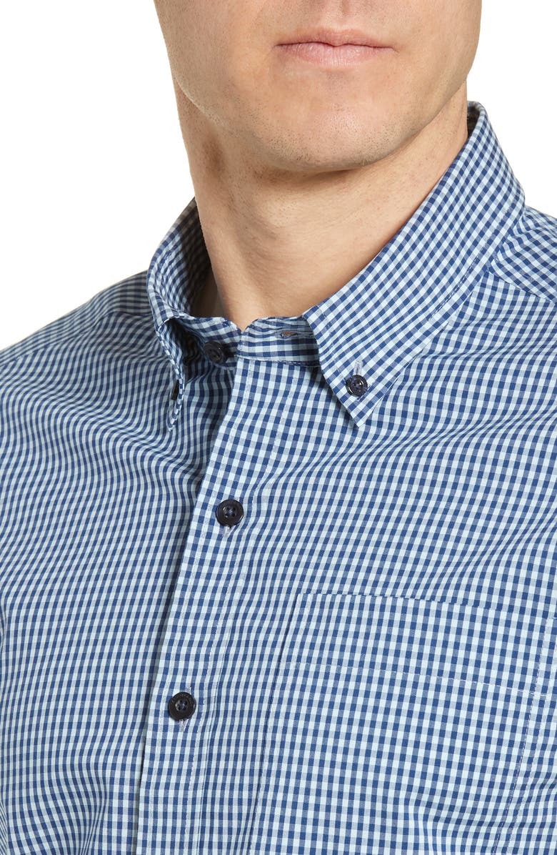 Cutter & Buck Anchor Classic Fit Gingham Shirt, Alternate, color, 