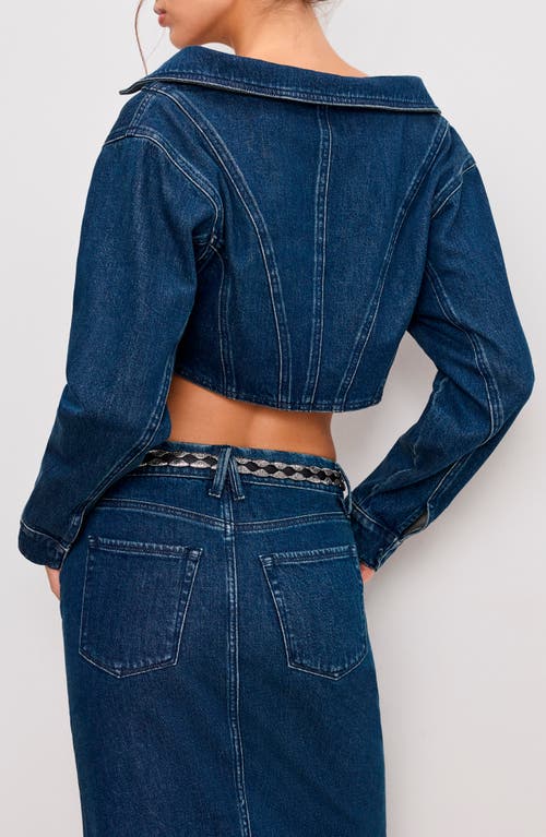 GOOD AMERICAN GOOD AMERICAN DENIM CROP TOP