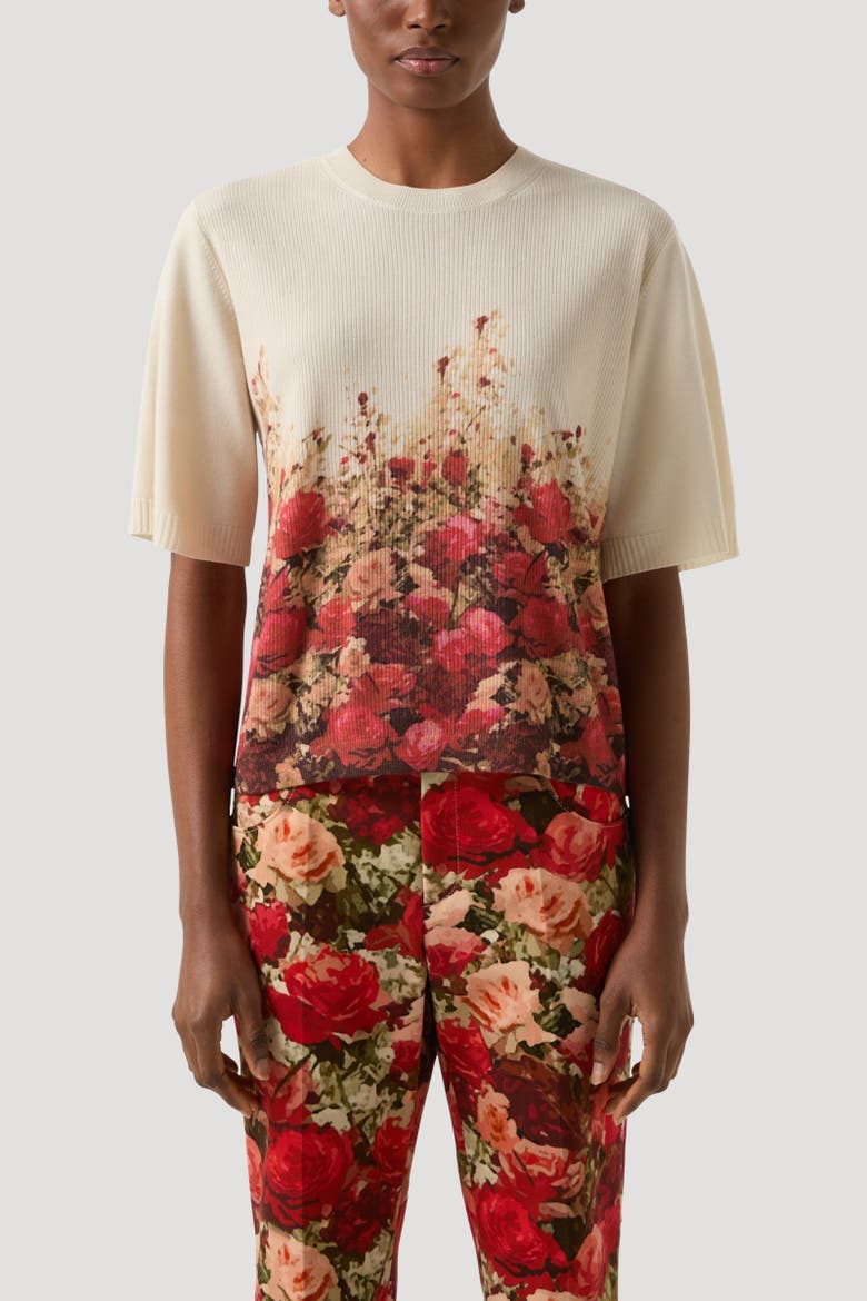 Knitted Shirt Helly, Alternate, color, Sand/red