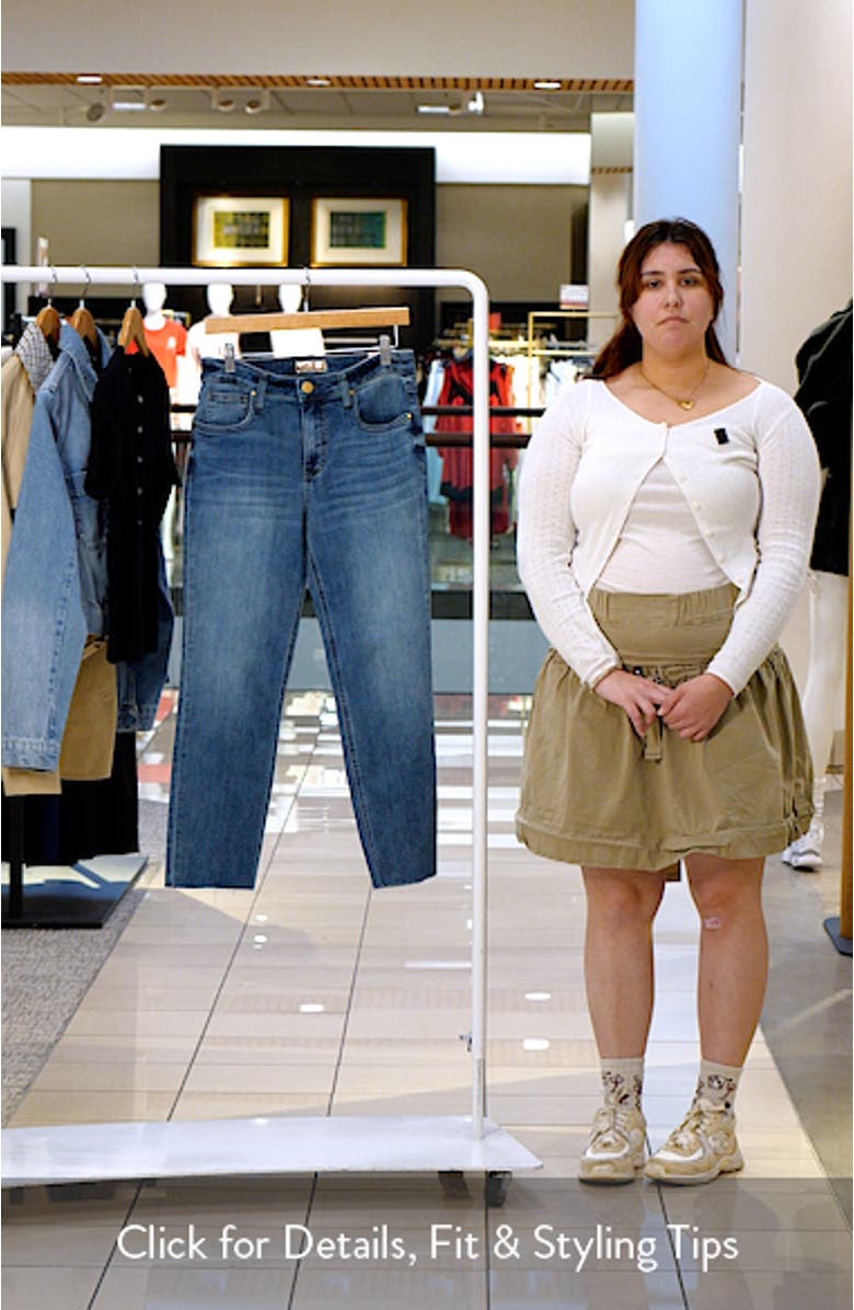 Rachael Raw Hem High Waist Crop Mom Jeans, sales video thumbnail