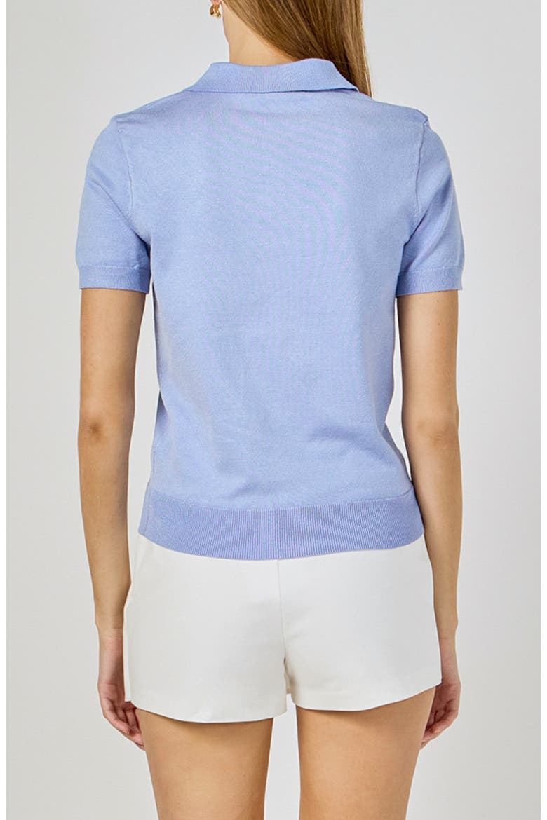 Polo Sweater, Alternate, color, PERIWINKLE