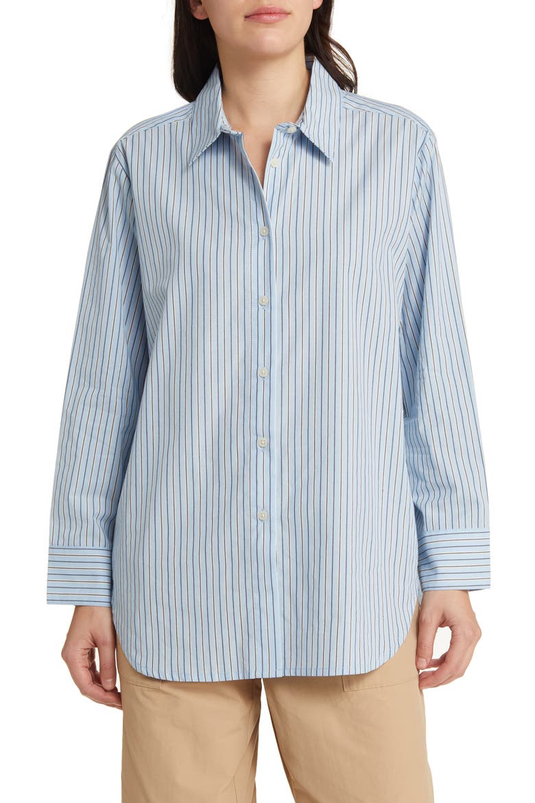 Ilak Stripe Shirt, Main, color, ASHLEY BLUE