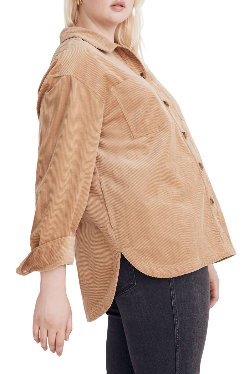 Madewell Corduroy Kentwood Oversize Shirt Jacket, Alternate, color,