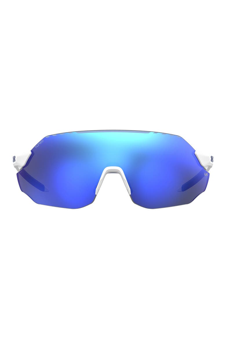 Halftime 99mm Shield Sport Sunglasses, Main, color, MATTE WHITE BLUE
