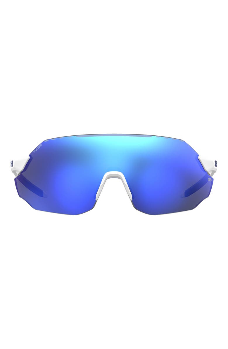 Under Armour Halftime 99mm Shield Sport Sunglasses, Main, color, Matte White Blue