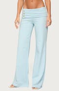EDIKTED Poppy Wide Leg Button Foldover Pants