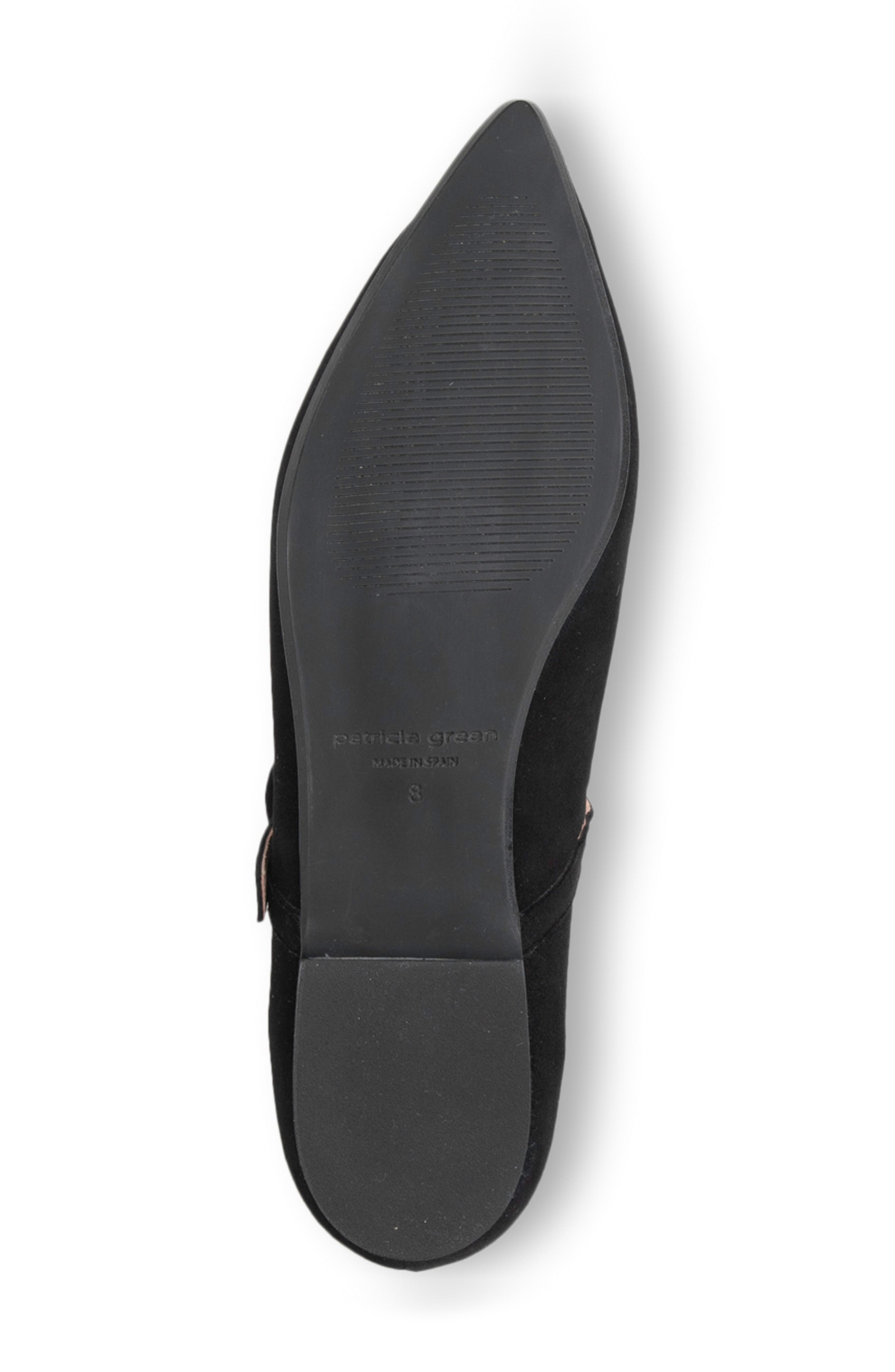 patricia green Sutton Scallop Pointed Toe Mary Jane Flat, Alternate, color, Black