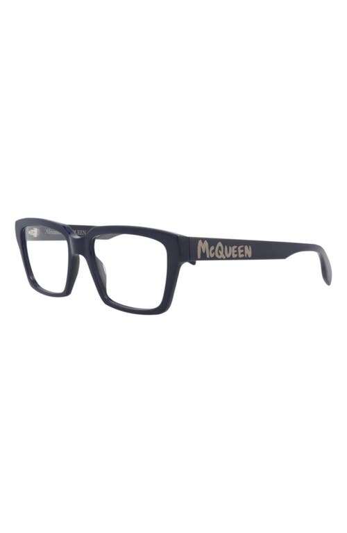 Alexander Mcqueen Mcqueen 54mm Rectangular Optical Glasses In Black