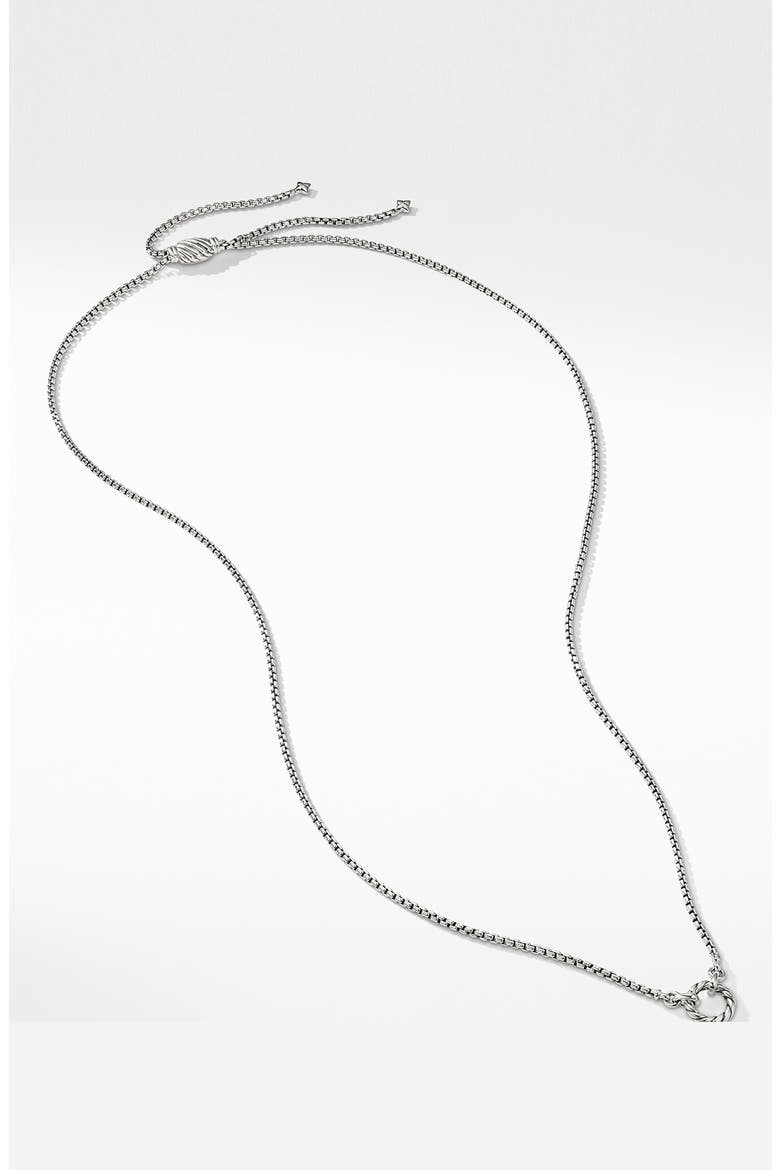 Cable Amulet Vehicle Box Chain Necklace in Sterling Silver, 2.7mm, Alternate, color, SILVER