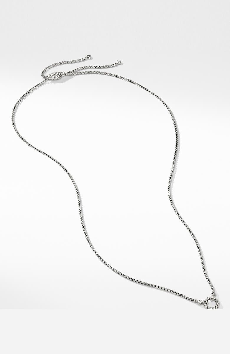 David Yurman Cable Amulet Vehicle Box Chain Necklace in Sterling Silver, 2.7mm, Alternate, color, 
