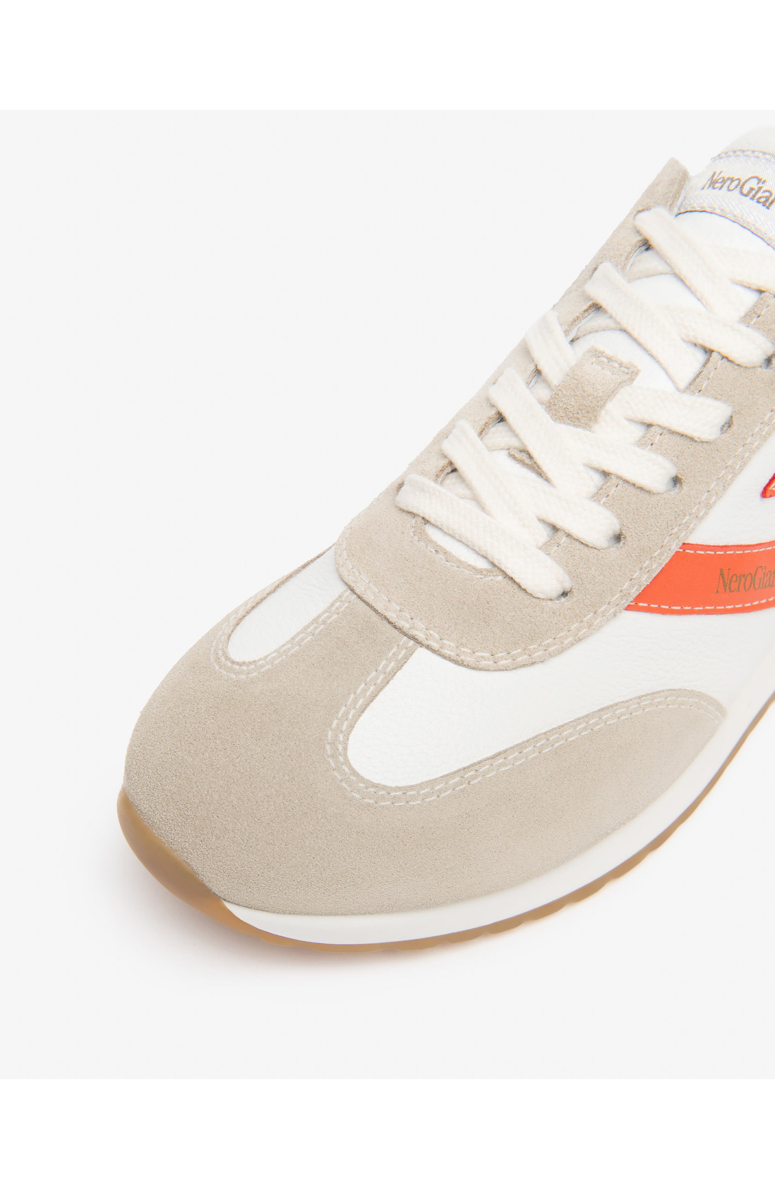 NeroGiardini Low Top Retro Sneaker, Alternate, color, White Multi