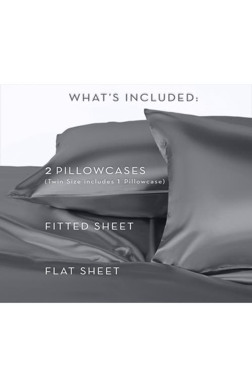 Martex Elegance Satin Sheet Set In Silver