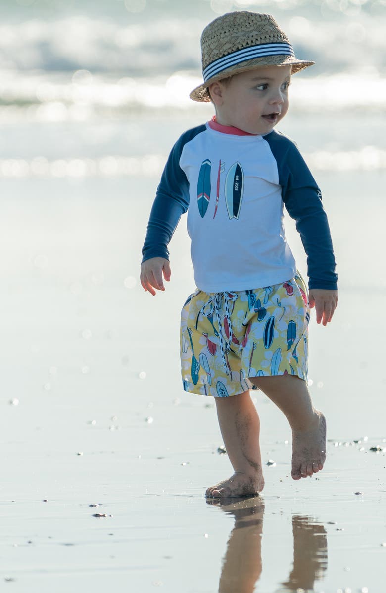 Snapper Rock Kids' Rock the Board Two-Piece Rashguard Swimsuit, Alternate, color,