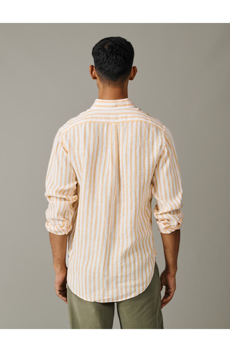 Aubin Worlaby Linen Long Sleeve Shirt, Alternate, color, Yellow Stripe