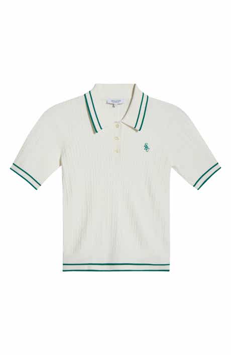 Sporty & Rich Mini Cable Polo Top