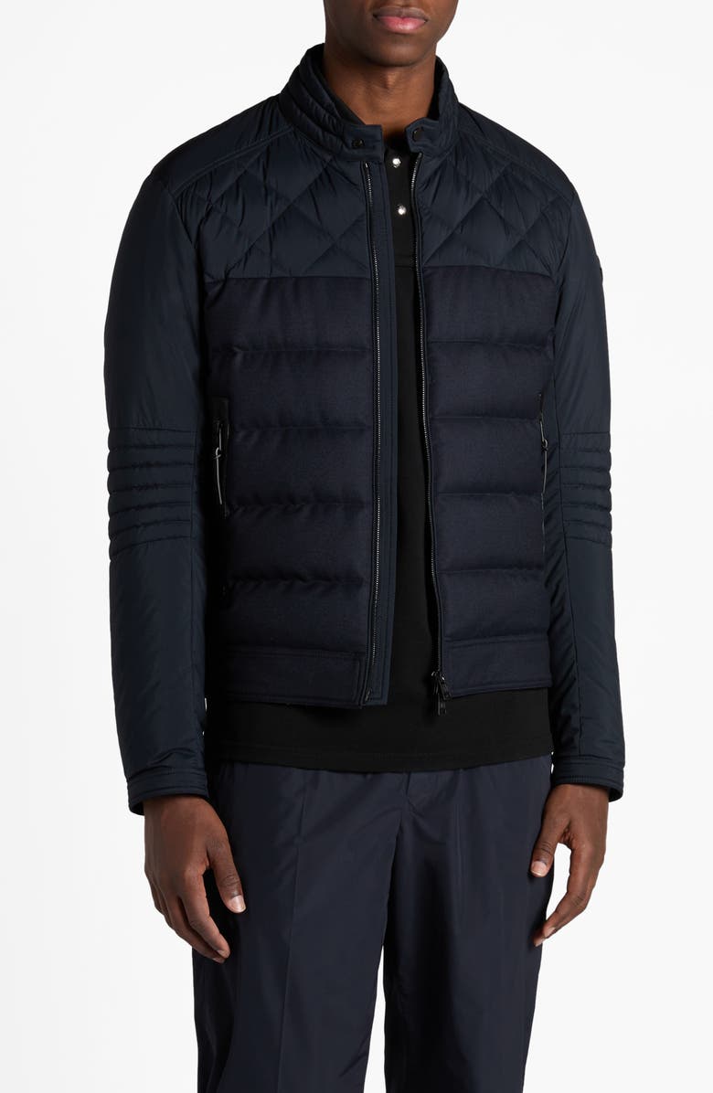 Moncler Tuena Down Moto Jacket, Main, color, 