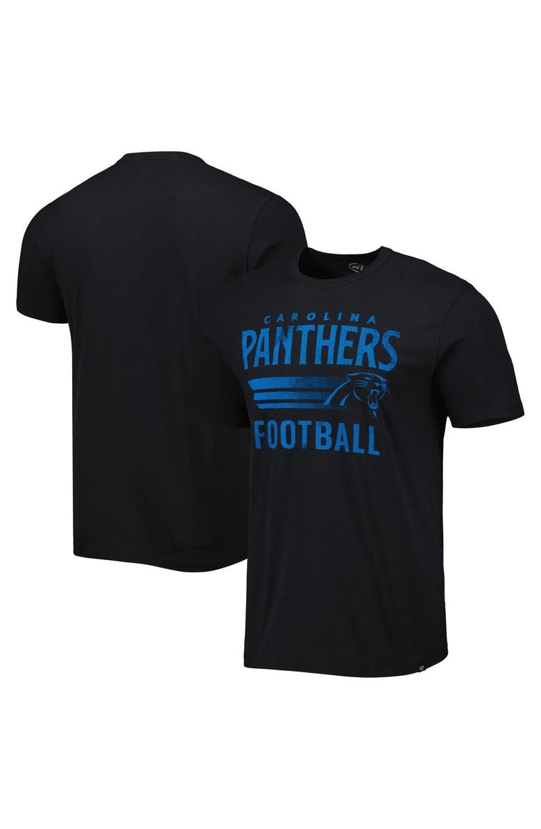 '47 Men's '47 Black Carolina Panthers Wordmark Rider Franklin T-Shirt, Main, color, Black