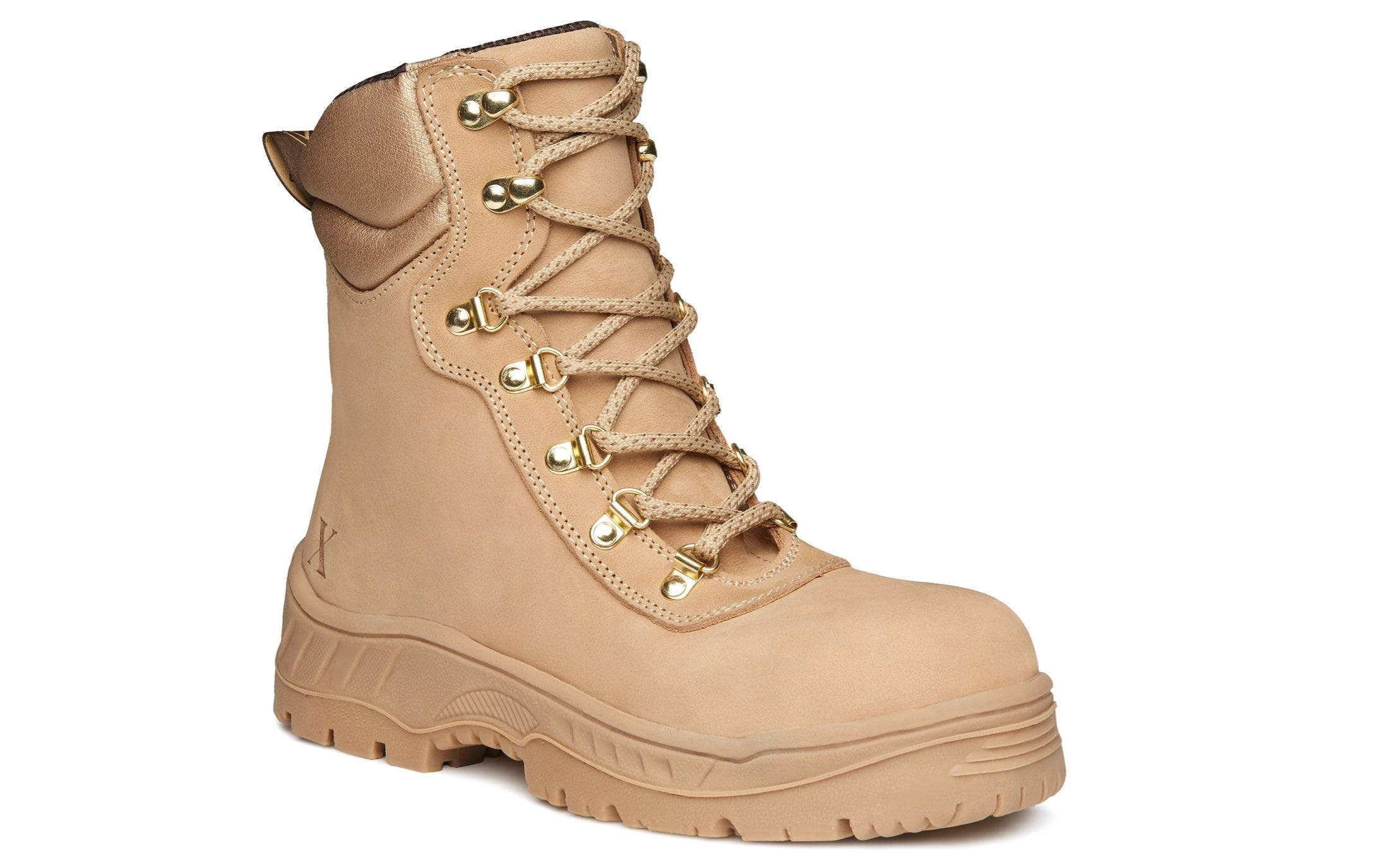 Xena Workwear Horizon Alloy Toe Lace Up Safety Boot, Alternate, color, Desert Tan