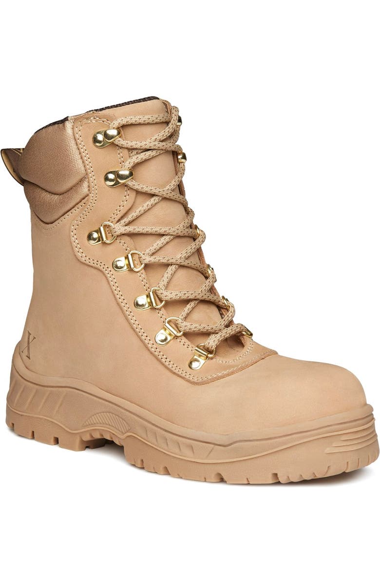 Xena Workwear Horizon Alloy Toe Lace Up Safety Boot, Alternate, color, Desert Tan