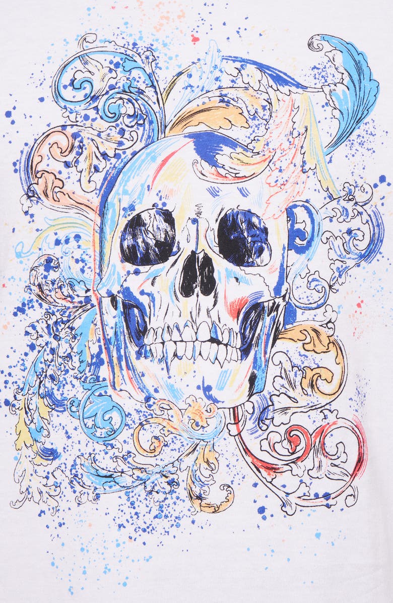 Robert Graham Splash Skull Graphic Tee, Alternate, color, 