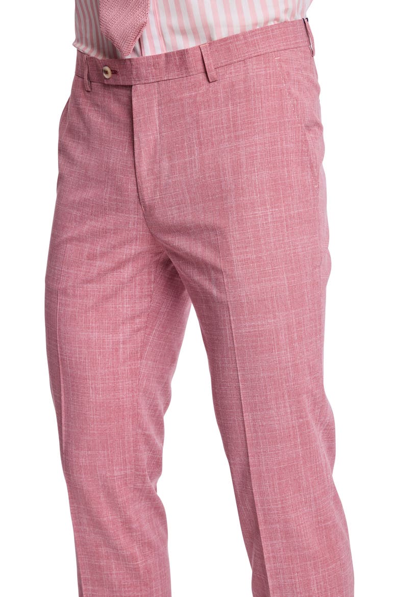 Downing Slim Fit Dress Pants, Alternate, color, PINK QUARTZ