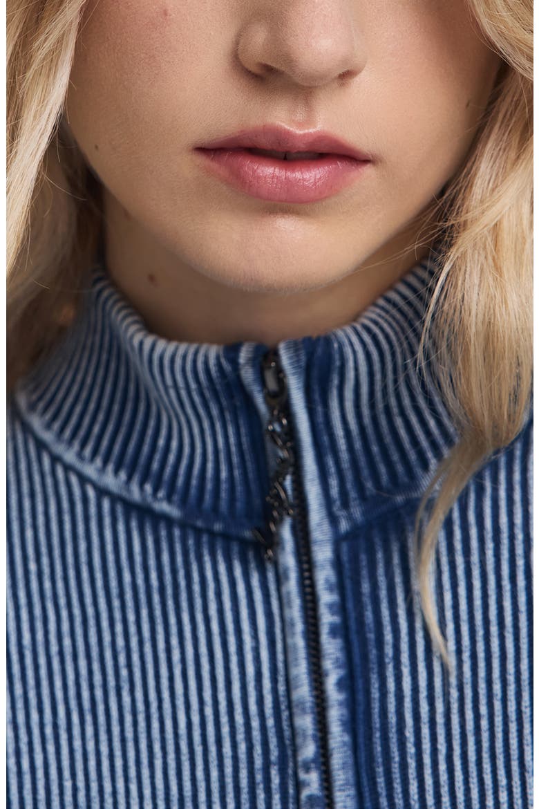 Thick Gauge Front Zip Jacket, Alternate, color, BLUE