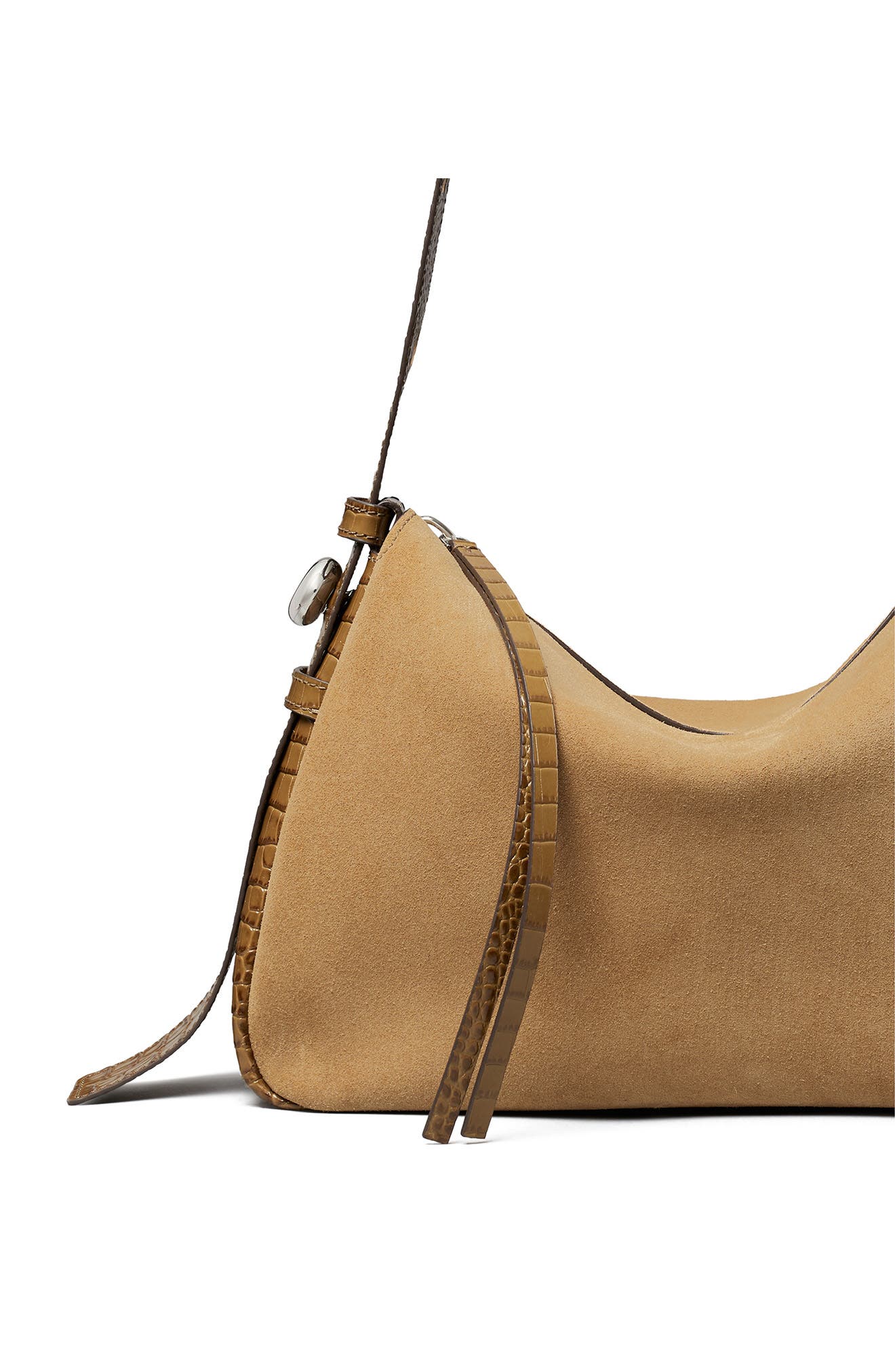 Romy Suede Shoulder Bag, Alternate, color, STONE