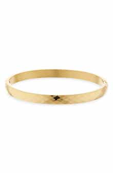 Sterling Forever Verlyn Hammered Bangle Bracelet