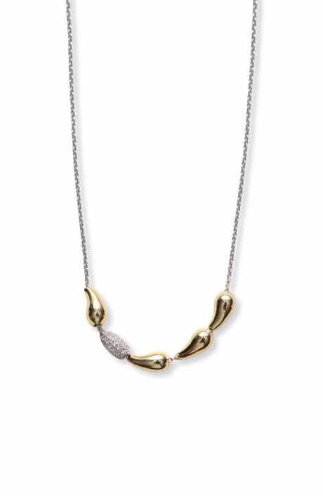 Puffy and Pavé Necklace