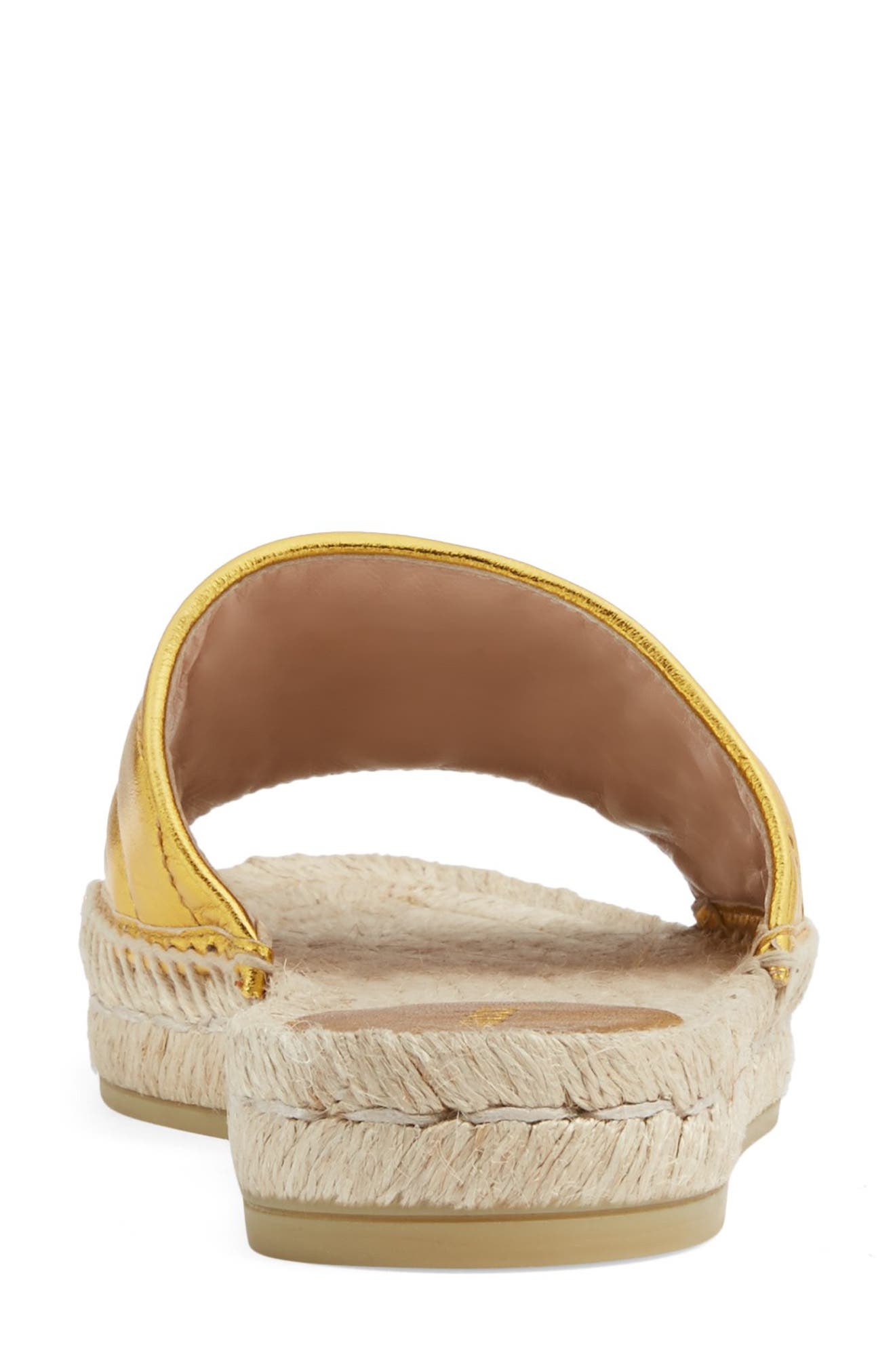 Pilar Espadrille Slide Sandal, Alternate, color, GOLD