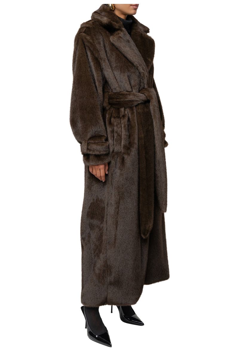 JLUXLABEL Uptown Faux Fur Coat, Alternate, color, Brown