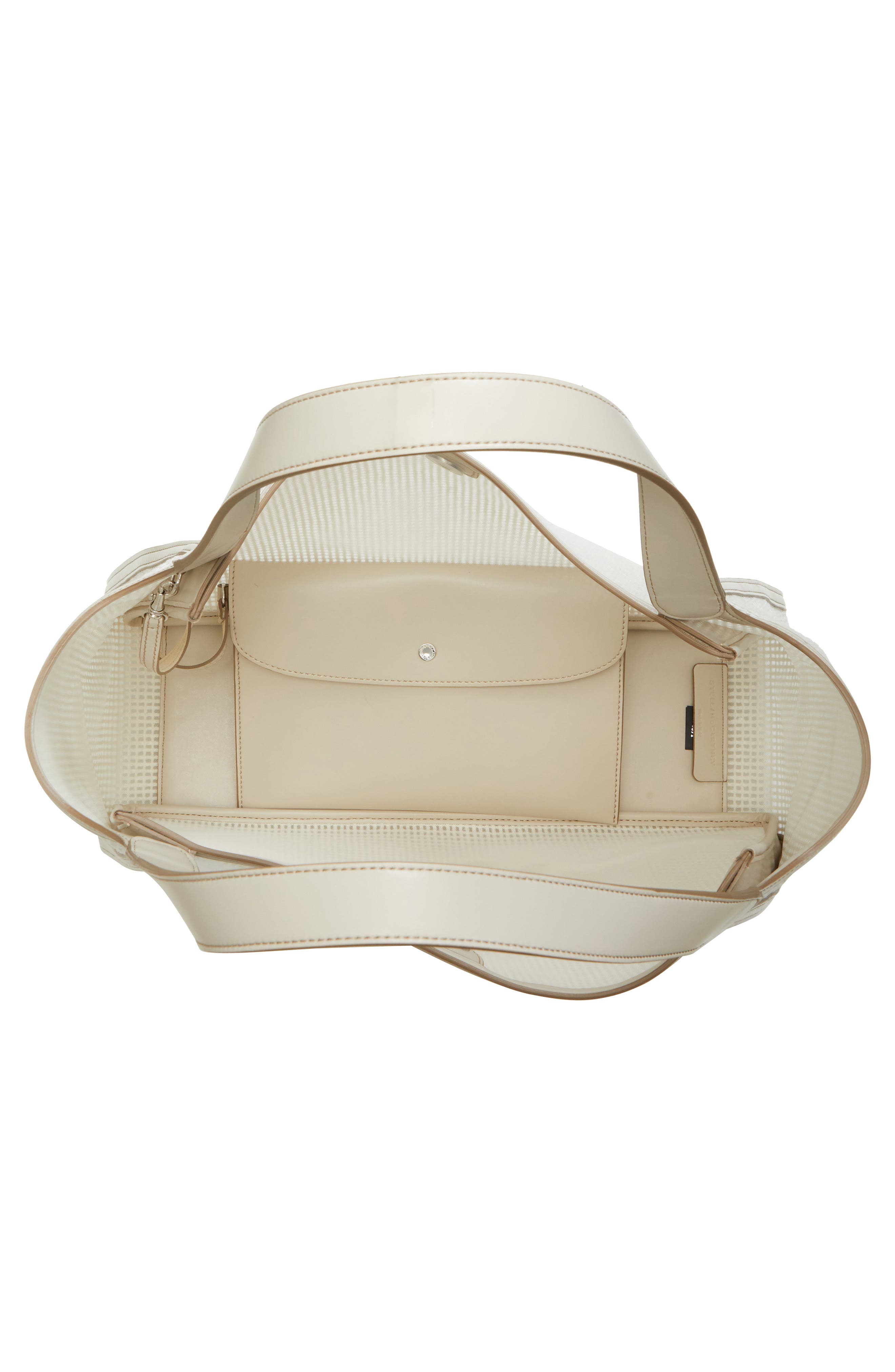 Stella McCartney Logo Embroidered Mesh Tote, Alternate, color, 