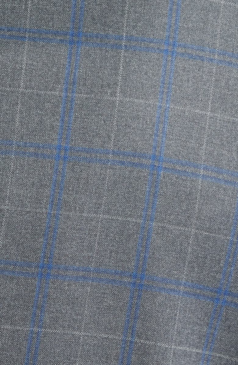 Peter Millar Flynn Classic Fit Grey Plaid Wool Sport Coat, Alternate, color, Grey