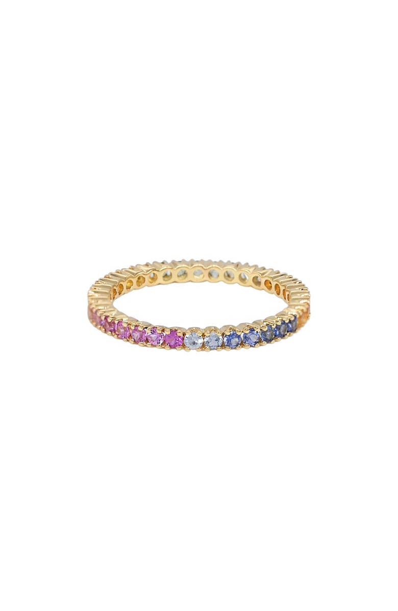 Sethi Couture Rainbow Sapphire Ring, Main, color, Yellow Gold