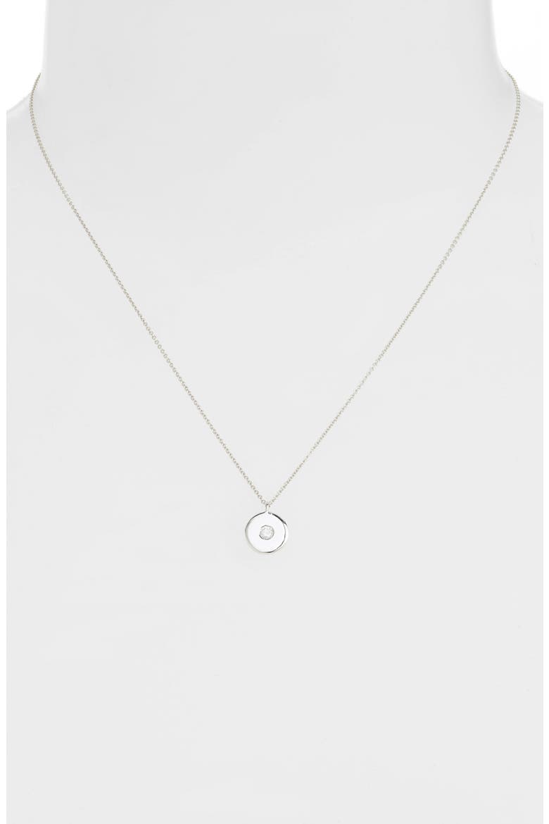 Ofira Circular Pendant Necklace (Nordstrom Exclusive), Alternate, color, DIAMOND/ WHITE GOLD