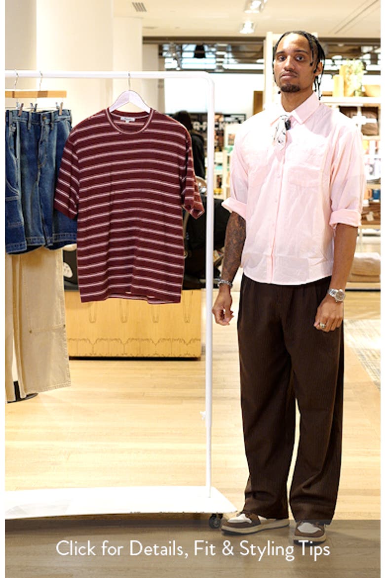 Boxy Jacquard Stripe T-Shirt video