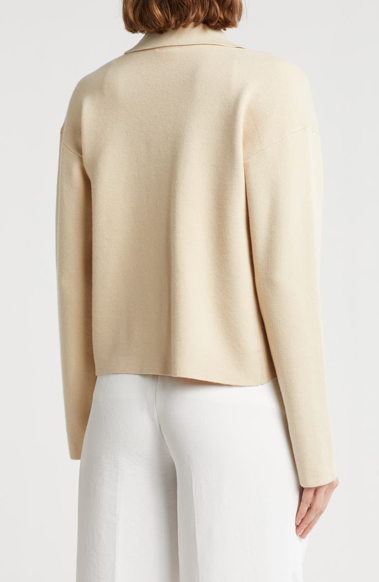 Love By Design Kogan Collared Crop Sweater Jacket, Alternate, color, Oatmeal