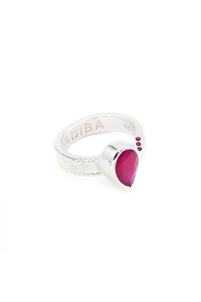 Ruby Resizable Ring, Alternate, color, Silver