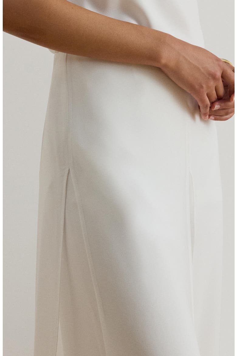 Paski Georgette Overlay Wide Leg Pants, Alternate, color, WHITE