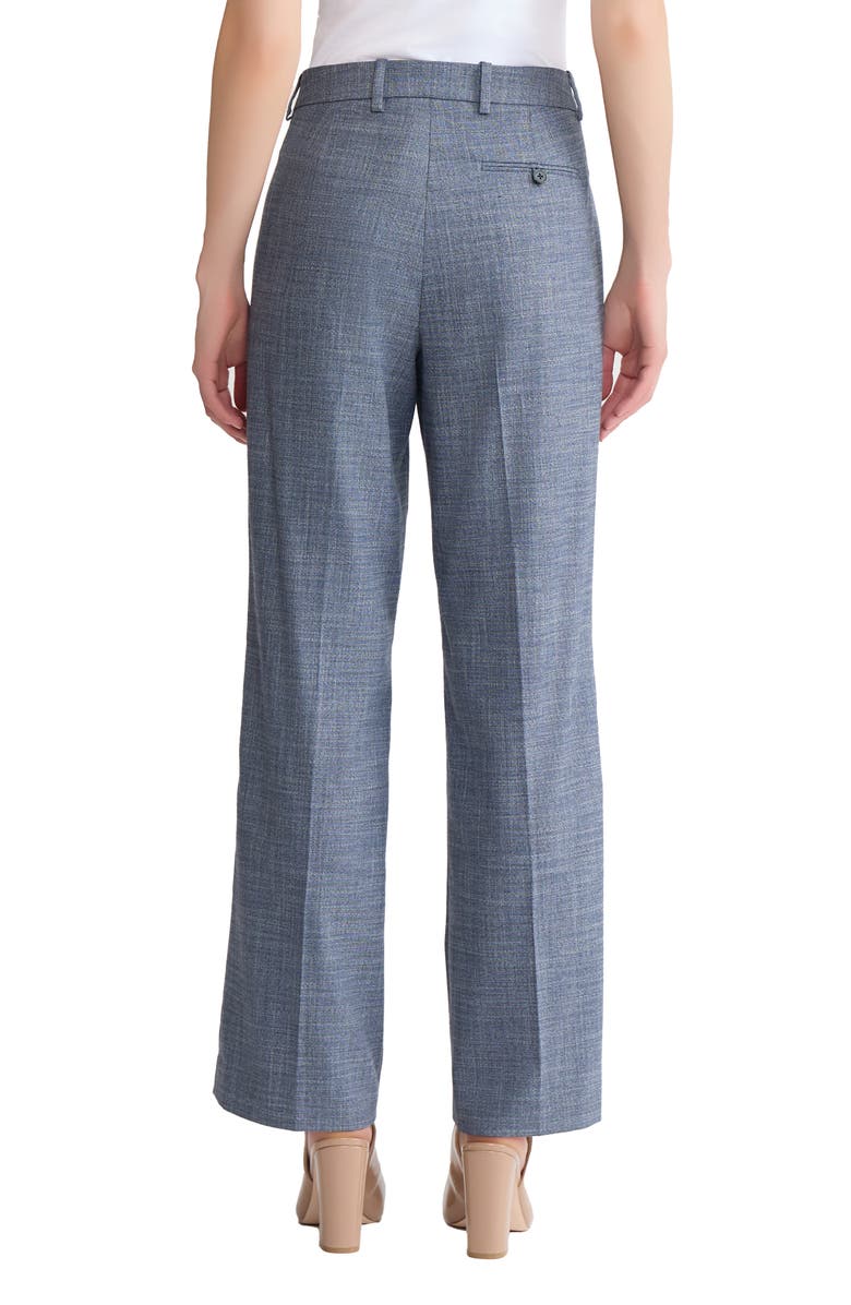 Jones New York Flat Front High Waist Pants, Alternate, color, Mid Indigo