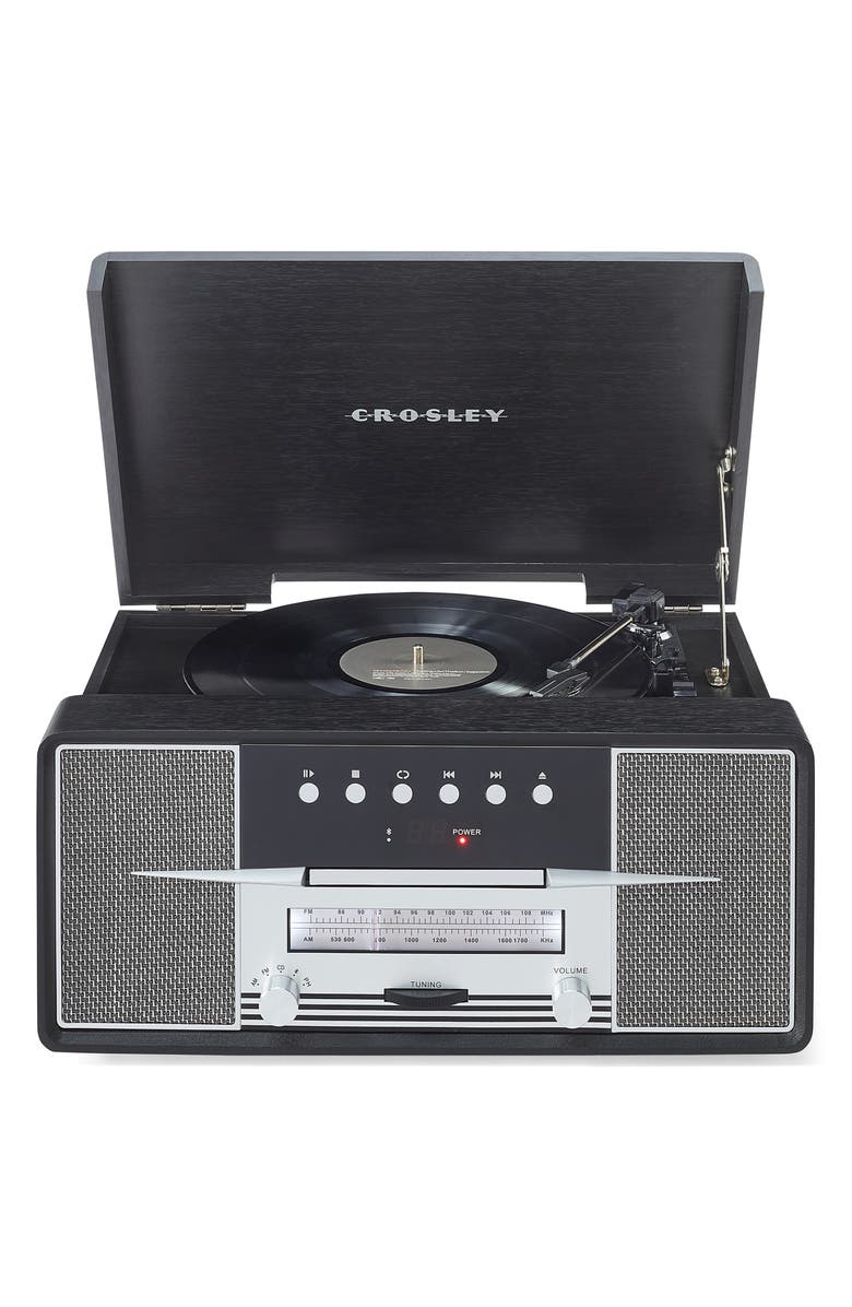 Crosley Radio Rhapsody 7-in-1 Record Player, Main, color, Black