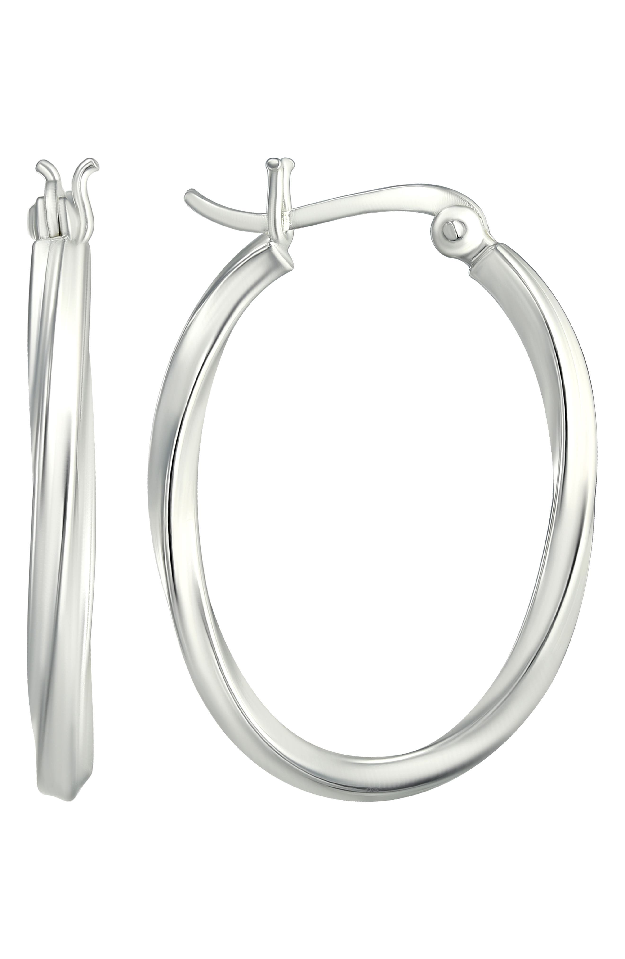 Oval Twist Hoop Earrings