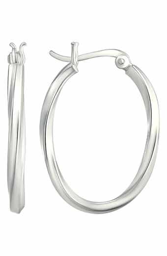 Oval Twist Hoop Earrings