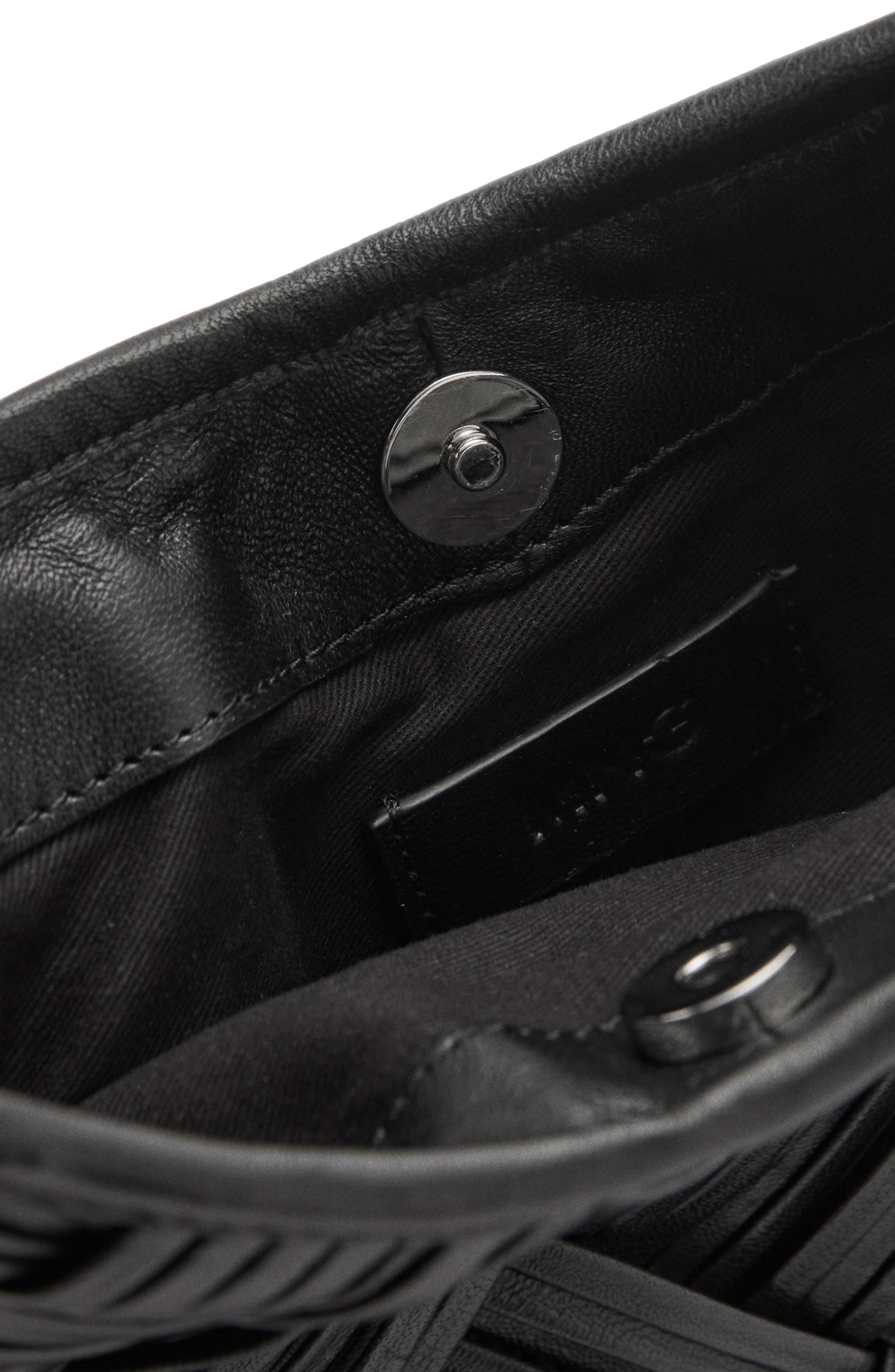 MANGO Woven Leather Shoulder Bag, Alternate, color, 