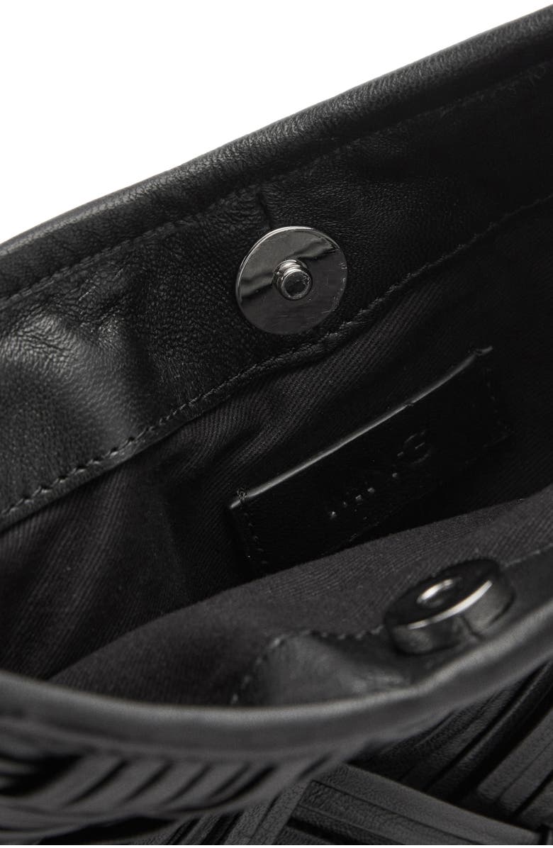 MANGO Woven Leather Shoulder Bag, Alternate, color,