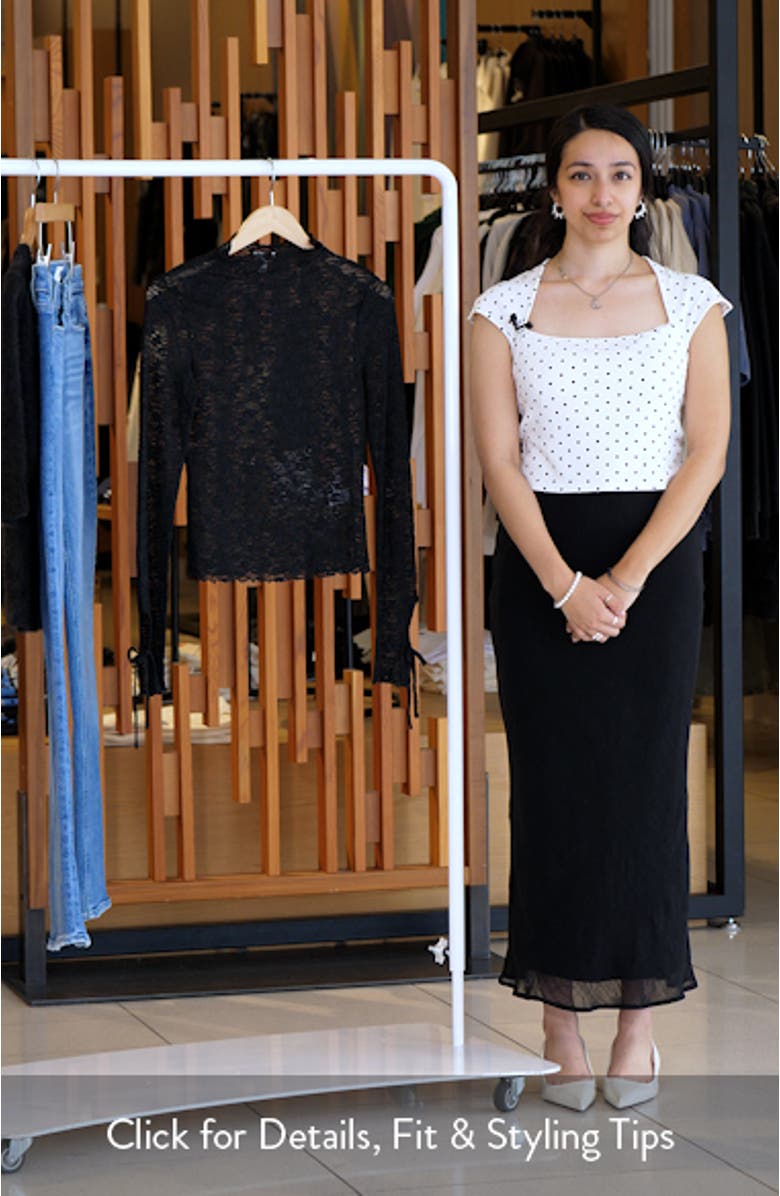 Funnel Neck Lace Top, sales video thumbnail