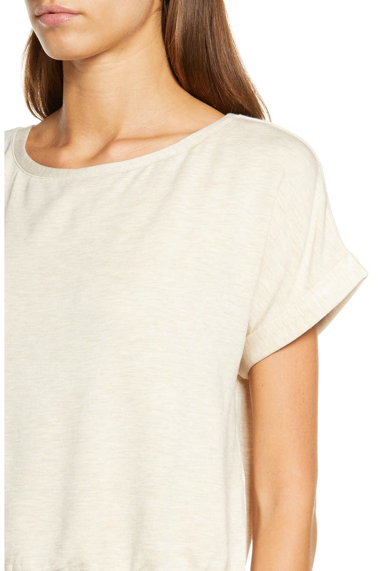 Softest Sweats Short Sleeve Top, Alternate, color, OATMEAL HEATHER