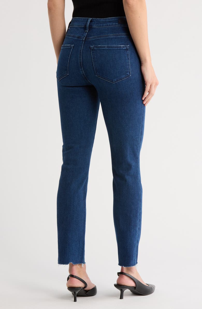 PAIGE Cindy High Waist Straight Leg Jeans, Alternate, color, Aegean Dist Choppy Hem