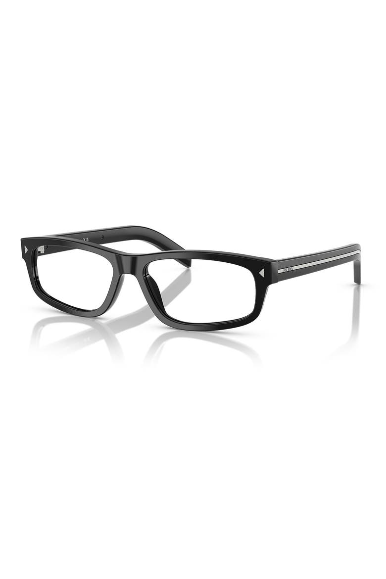 57mm Rectangle optical glasses, Alternate, color, BLACK