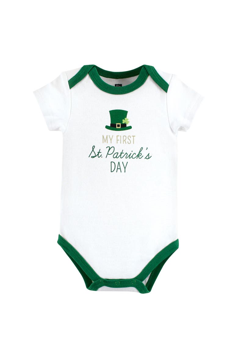 Triple Pack of Essential Cotton One-Piece Rompers, Alternate, color, Lucky Charm